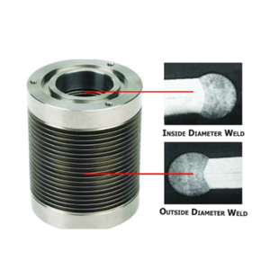 美国专供MW Components 0150A-03-AAL-40-AA - 1.82英寸316L不锈钢挠性波纹管