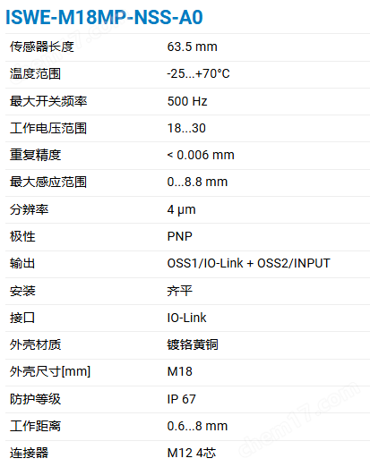 CONTRINEX智能基础型传感器