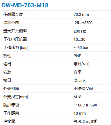 CONTRINEX海洋型全金属电感式传感器